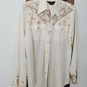 Mens Vintage Western Style Shirt Medium